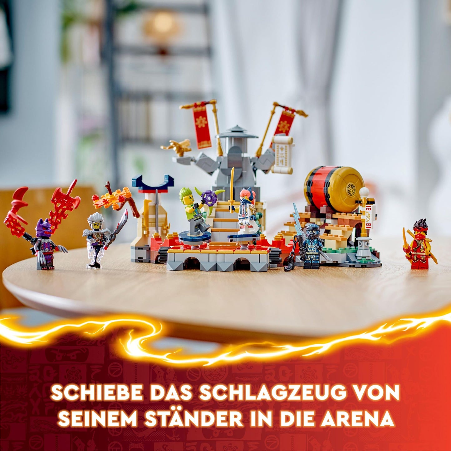 LEGO NINJAGO Tournament Arena Adventure Toy for Kids, Ninja set with 6 minifigures, collectible building set, birthday gift for boys and girls 7+ years old 71818