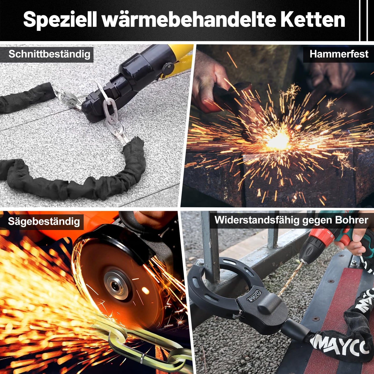 IMAYCC Electric Scooter Lock, Lock for E Scooter, Anti-theft Handcuff Lock, High Security Bike Lock for E Scooter, Scooter, Segway, Ninebot, Xiaomi, NIU, and Roller Lock.
