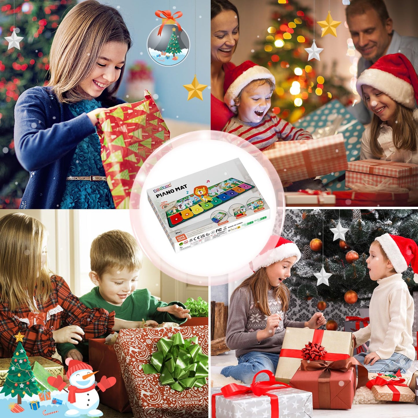 Rodzon 63301 Baby Toy for 1 Year Old, Music Mat for Children with 19 Songs and 10 Animals, Kids Toy for 1 2 3 Years Piano Mat Gift for Girls Boys Christmas Birthday