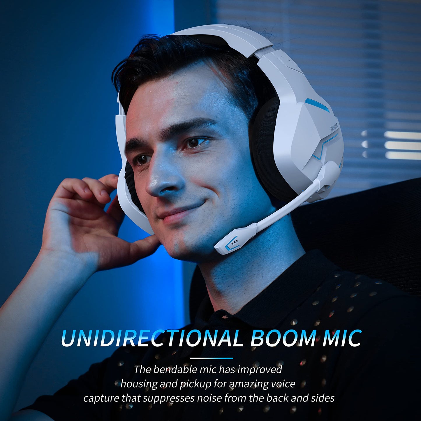 BINNUNE Gaming Headset, Wireless headset for PS4 PS5 PC Playstation 4 5, Gaming headphones with microphone Bluetooth USB Gaming Headset Wireless with 120 hours of battery life.