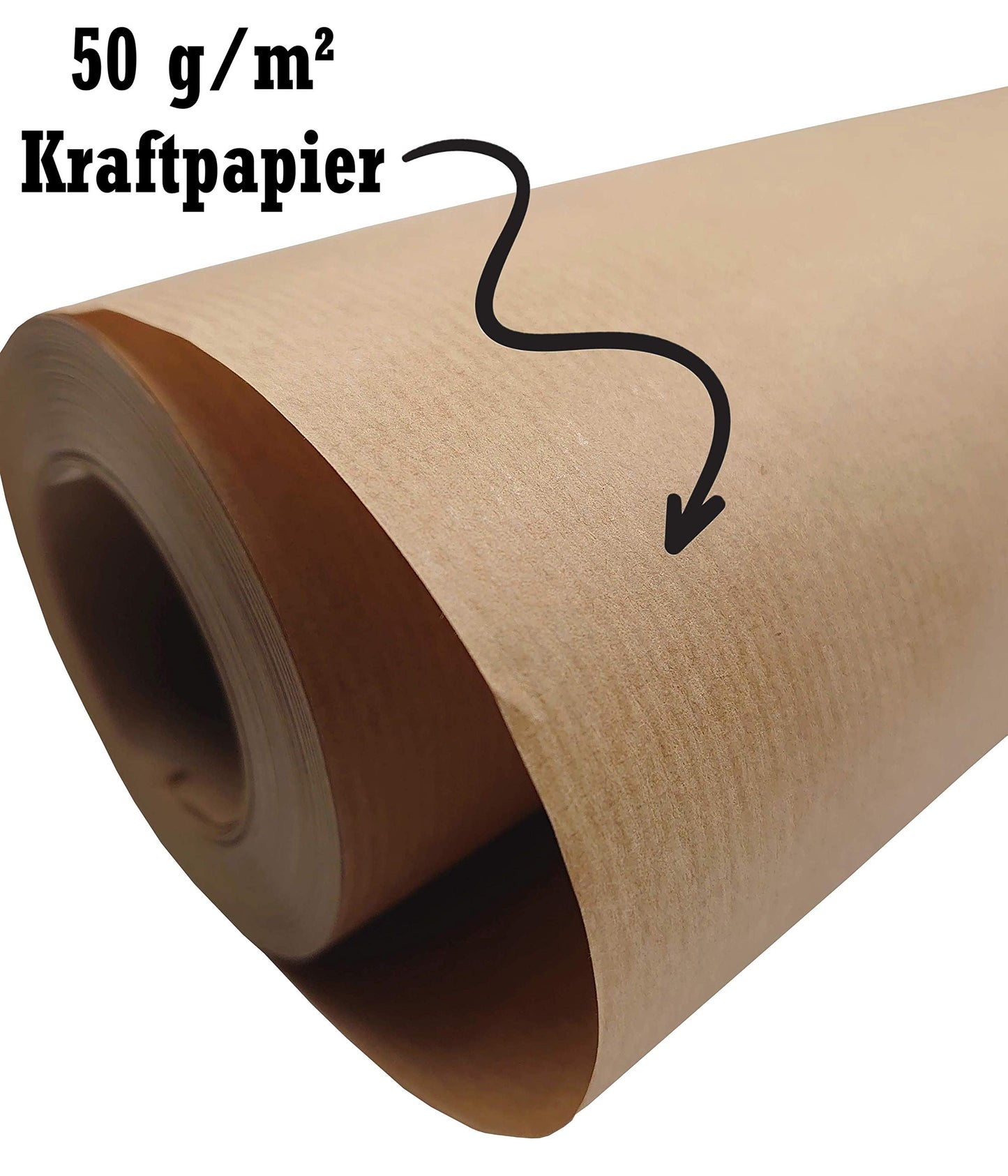 PAKNOR® 44 cm - 50 m Brown KRAFT PAPER, Gift wrap, Kraft paper roll. Perfect for crafting, gift wrapping, packaging, wrapping paper, food paper.