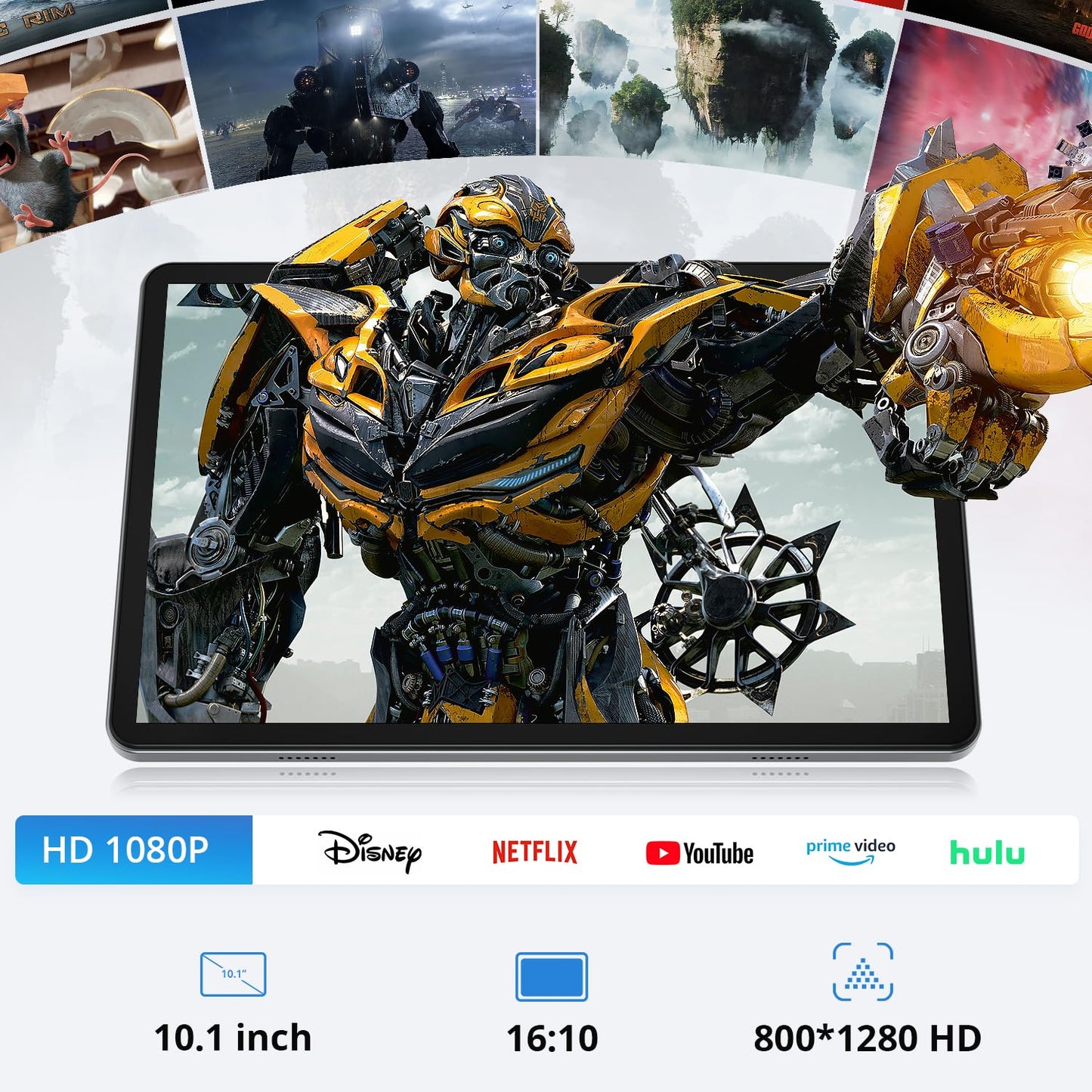 2025 Latest tablet, 10 inches, 12GB RAM+128GB ROM (1TB TF) with case, stylus, keyboard, and mouse, Octa-core, 1280x800 HD, 6000mAh (with NTC), Widevine L1, 8MP+5MP cameras, 2.4G+5G WiFi, GPS (Android 15).