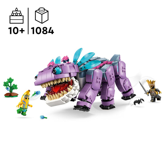 LEGO Fortnite Combo Gaming Toy - Playset with Minifigures - Dino figure with island adventure shell and ORO on Combo's back - Gamer gift for boys, girls, and fans aged 10+ - 77077