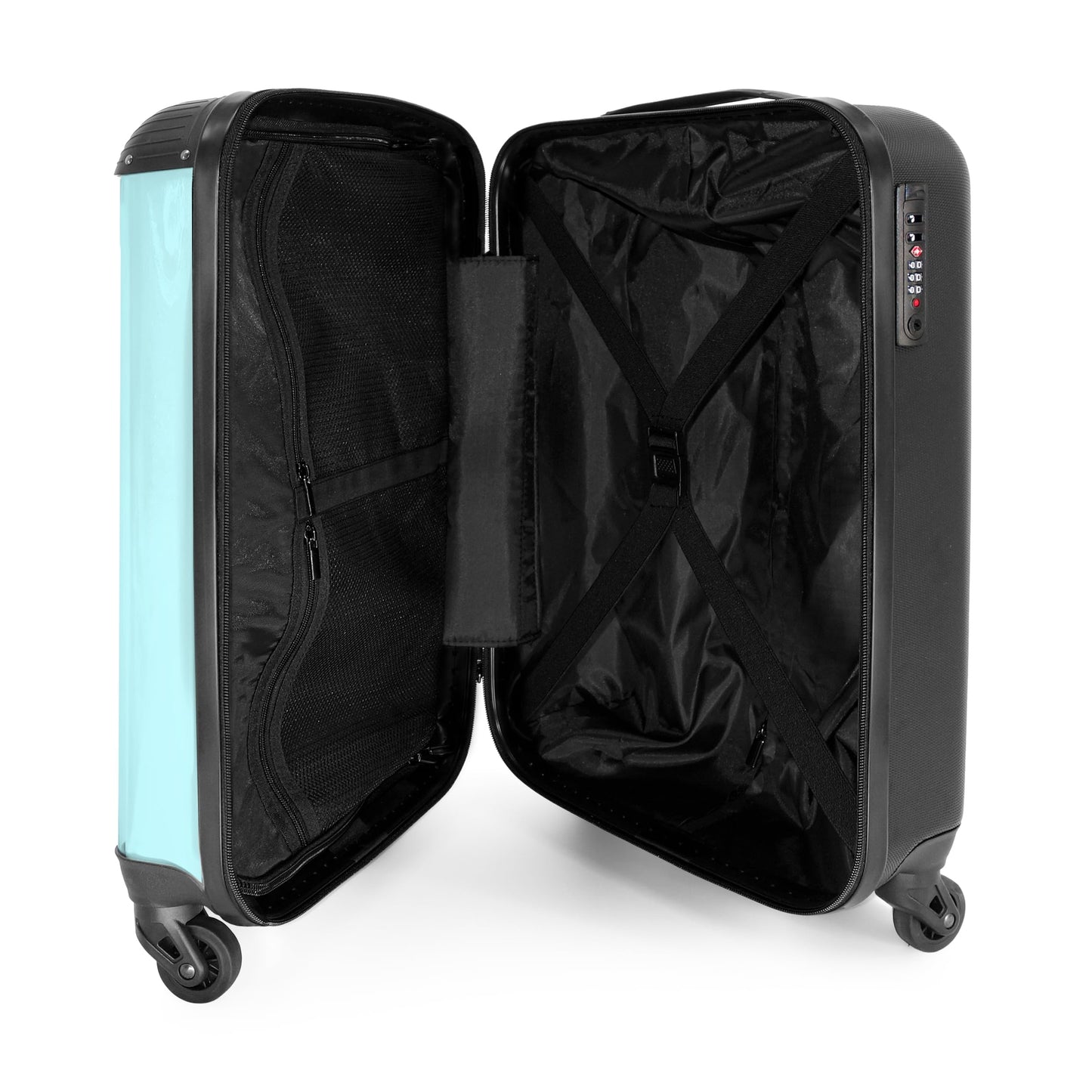 NoBoringSuitcases.com® Kids Suitcase Teenage Girls Gifts Trolley Carry-On Suitcase Luggage Children - Flamingo - Pink - Blue - Kids Suitcase Girls, 55x40x20