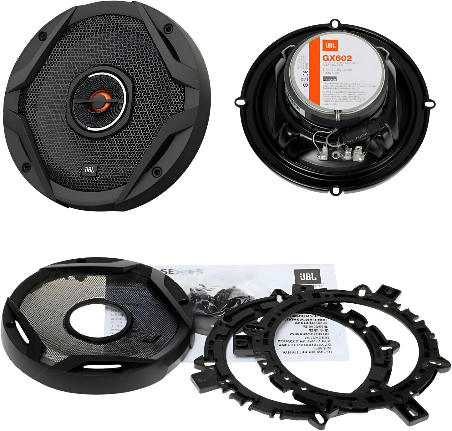 JBL GX602 2-way car speaker set from Harman Kardon - 180 watts car sound system car speakers boxes 16-17 cm (6-1/2 inches)