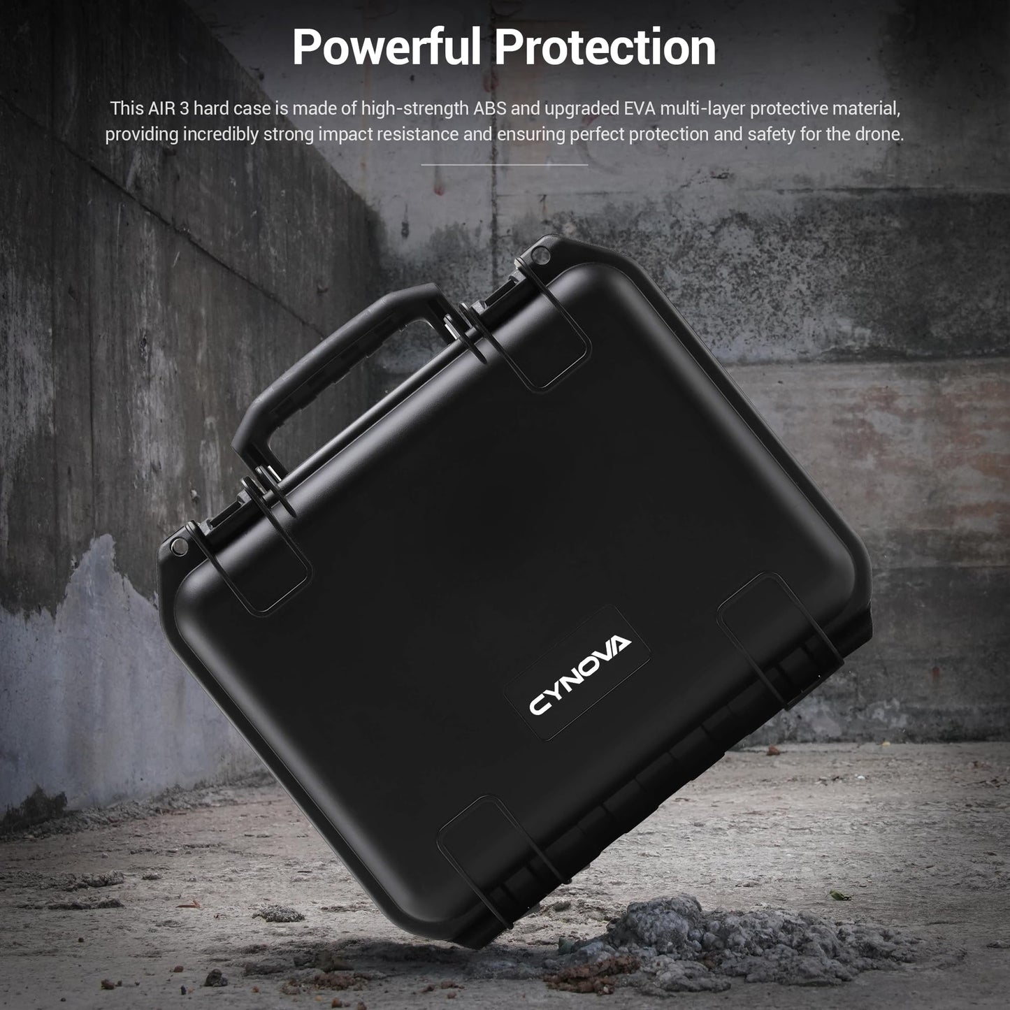 CYNOVA case for DJI AIR 3 Drone, DJI Air3 waterproof hard shell case with secure carrying bag for DJI Air 3 Fly More Combo Drone accessories, compatible with DJI RC 2/RC-N2 remote control.