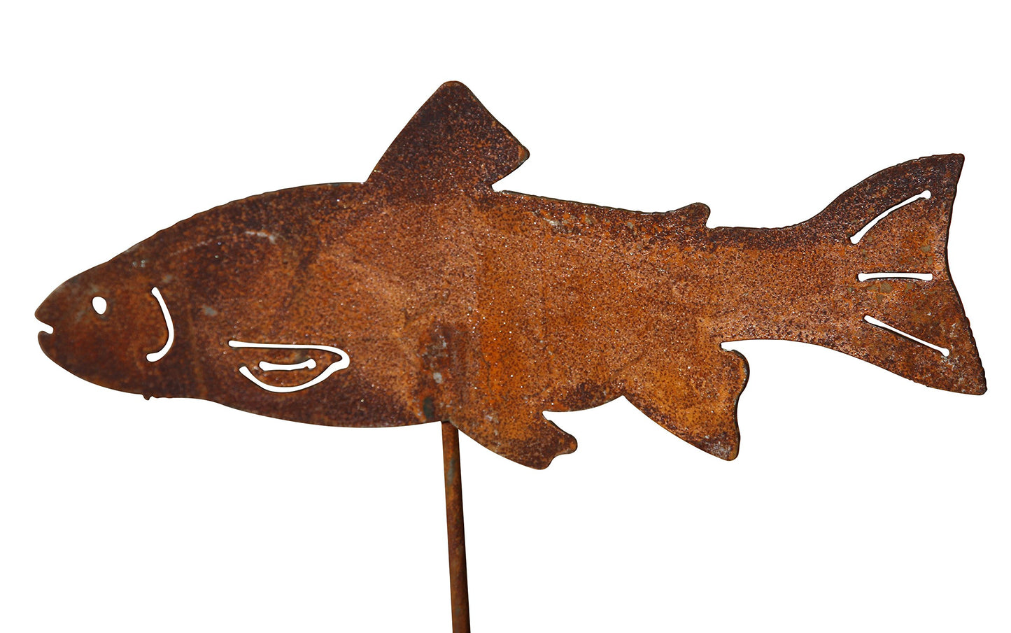 Vosteen Blümel Huber Decorative Garden Set - Fish 3 x 60 cm Metal Rust Patina Finish