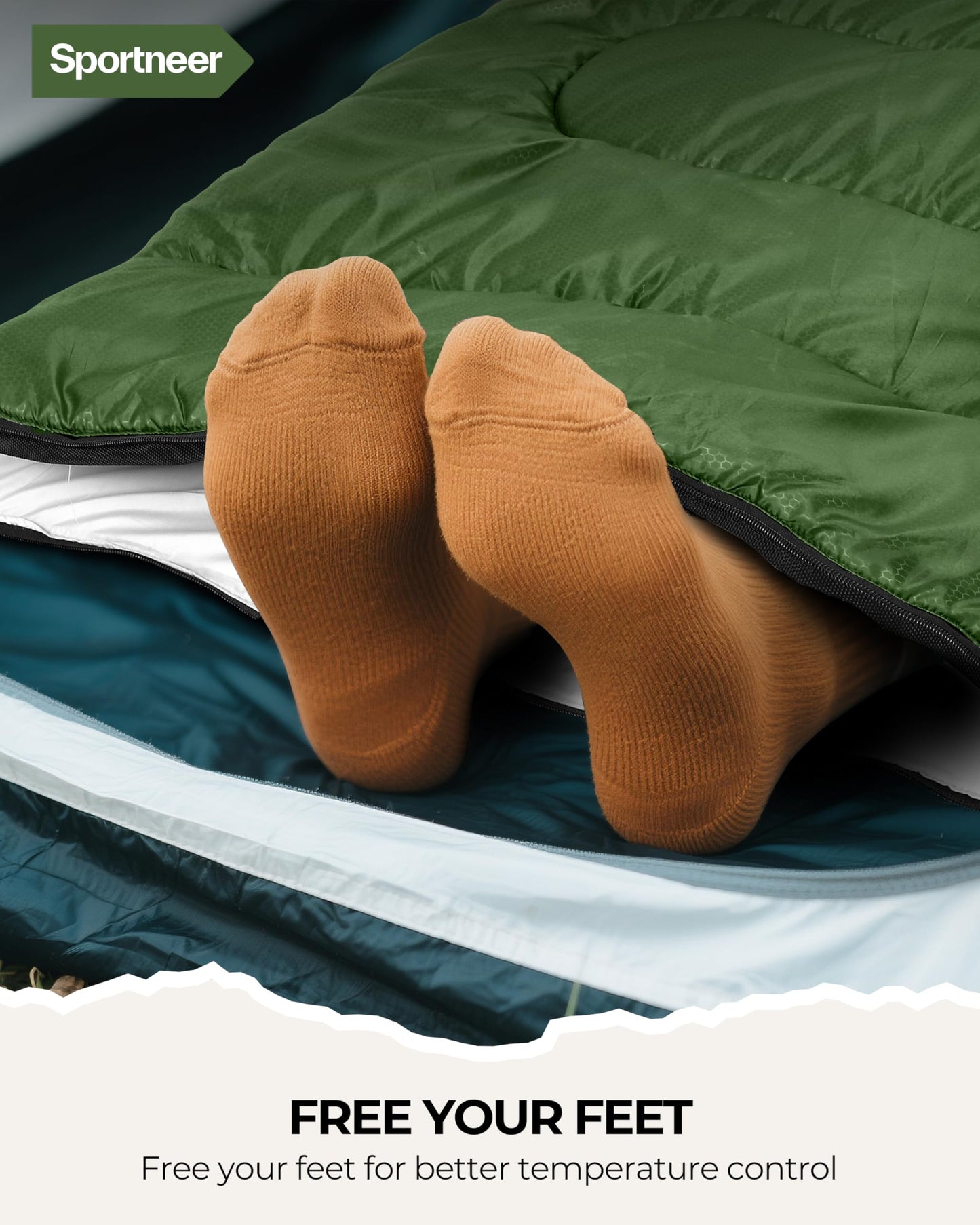 Outdoor Sleeping Bag - Sportneer Adult and Kids Sleeping Bag - Winter Sleeping Bag, Camping Sleeping Bag Lightweight Portable for Camping Hiking Backpacking