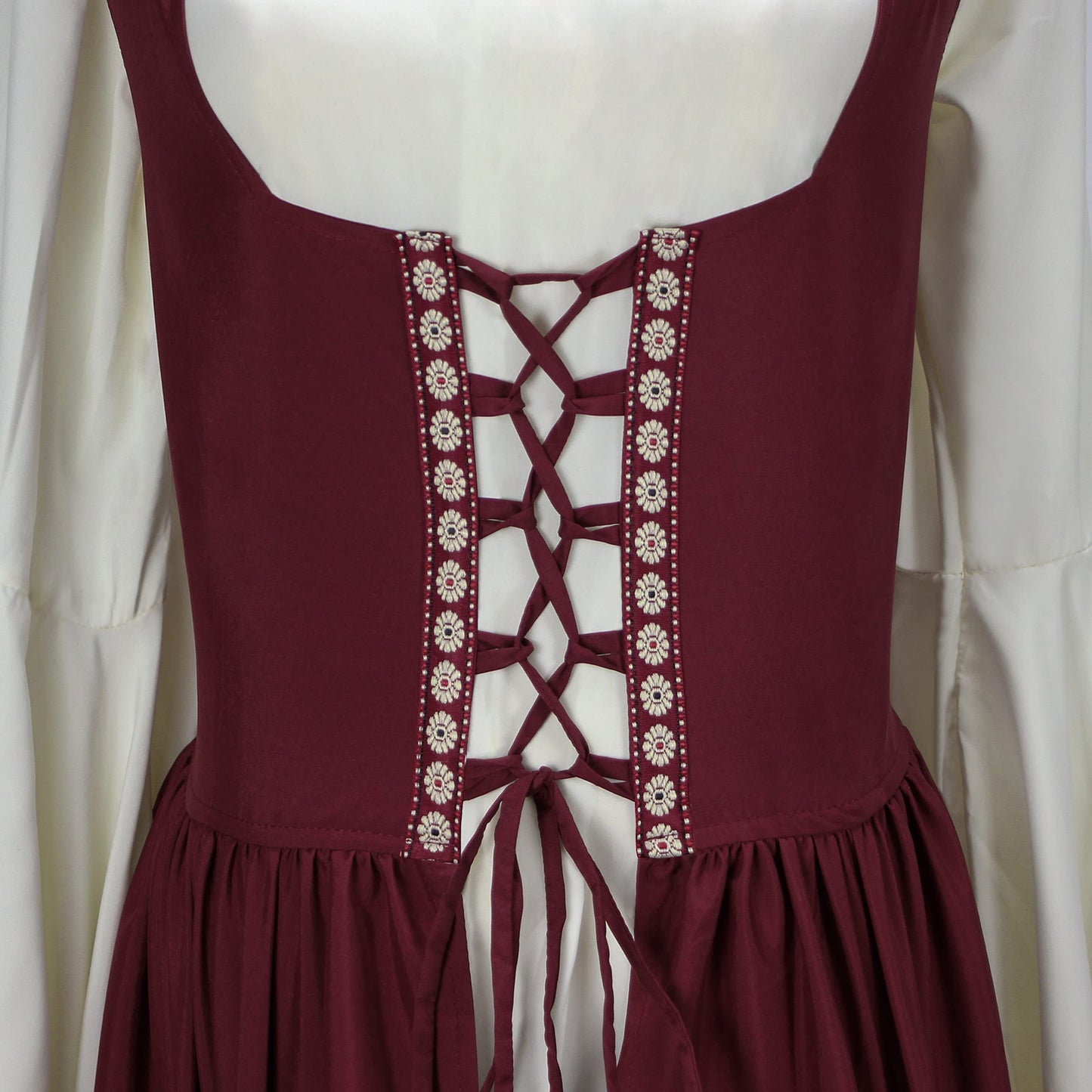 Aibaowedding Renaissance dress women medieval dress medieval costumes women (burgundy, L/XL)