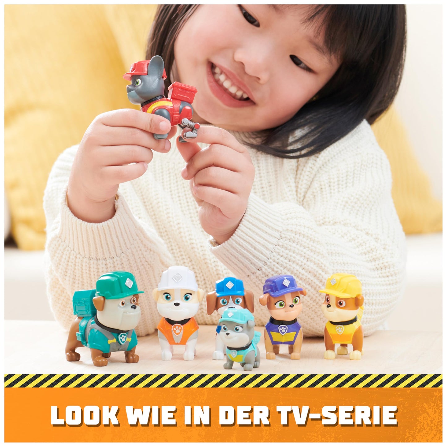 Rubble & Crew - 7 dog figures gift set for collecting, toys suitable for children aged 3 and up.