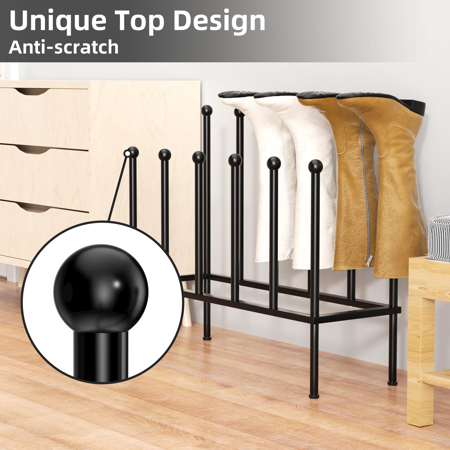 pickpiff Shoe rack Standing Metal Black - Freestanding shoe cabinet, shoe rack for dorm, closet, entryway, bedroom, patio, outdoor, hallway, shoe rack organizer for 4 pairs.