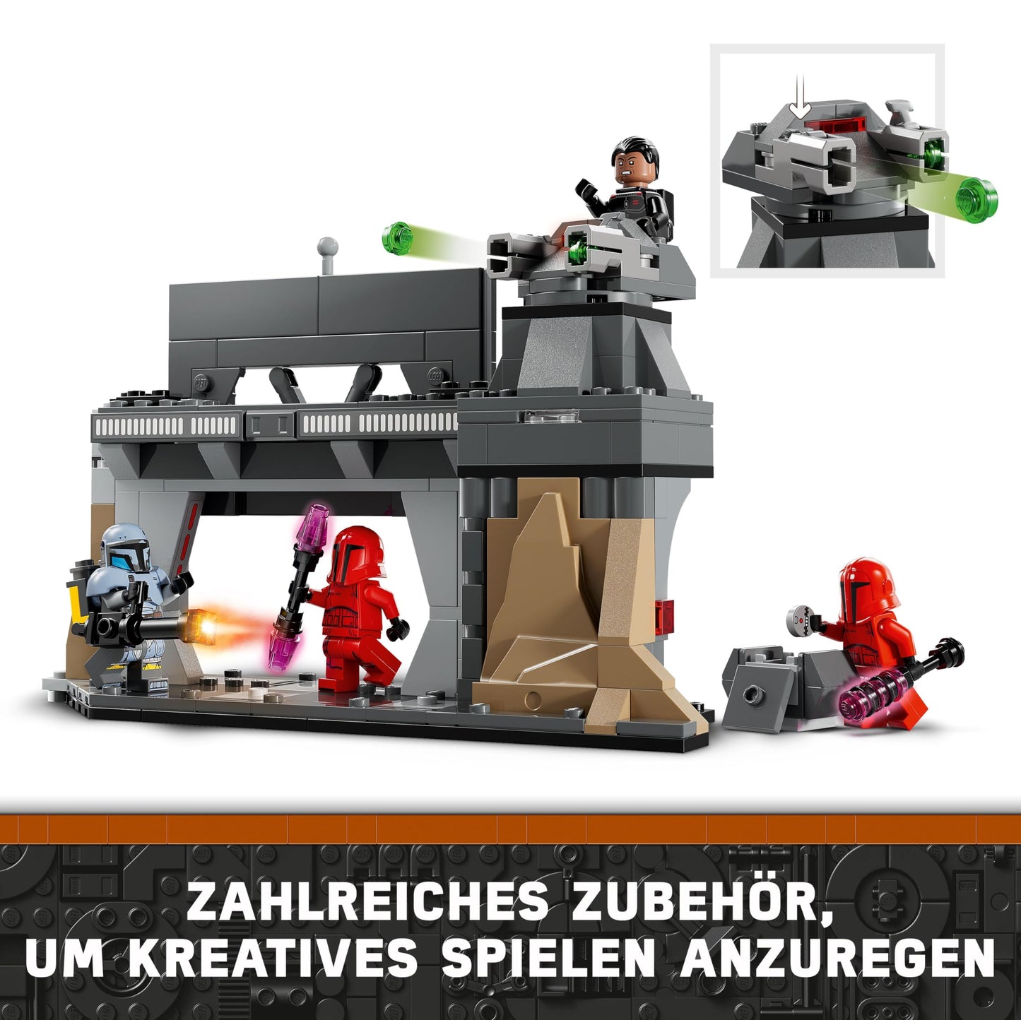 LEGO Star Wars: The Mandalorian Duel between Paz Vizsla and Moff Gideon, building toy for kids, gift idea for creative boys and girls aged 7+, Mandalorian toy 75386