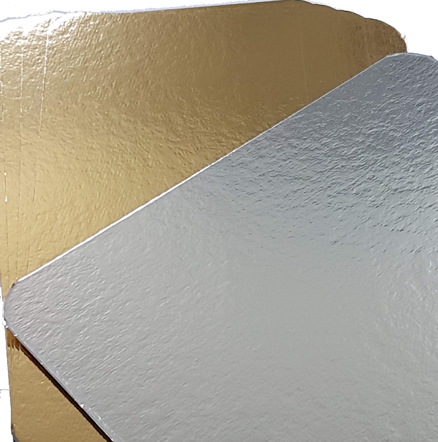 25 salmon trays 185 x 530 mm gold/silver for vacuum-sealing.