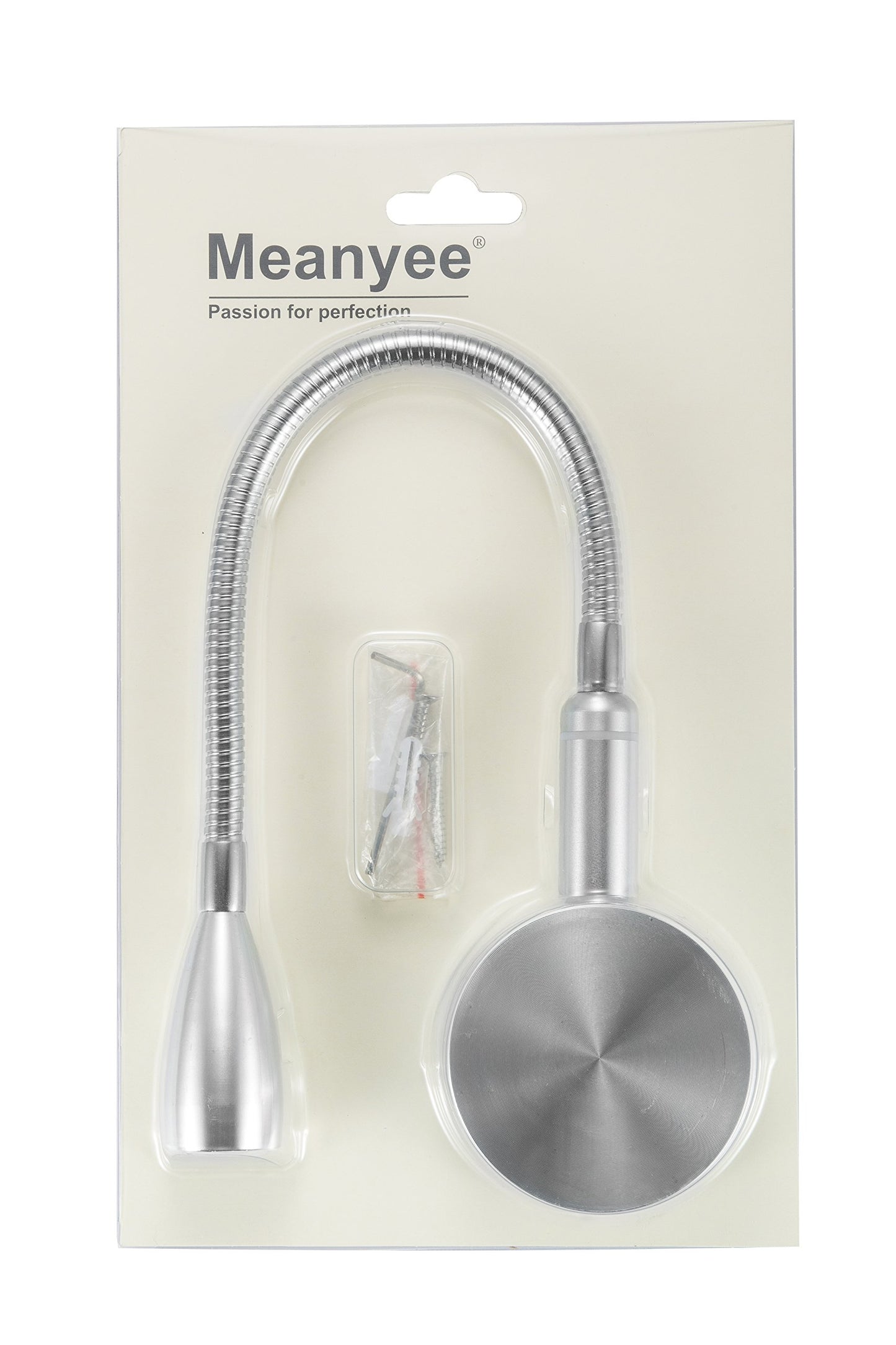 Meanyee touch switch stepless dimmable flexible gooseneck reading lamp wall mounted wall lamp bedside lamp eye care with dim blue LED display