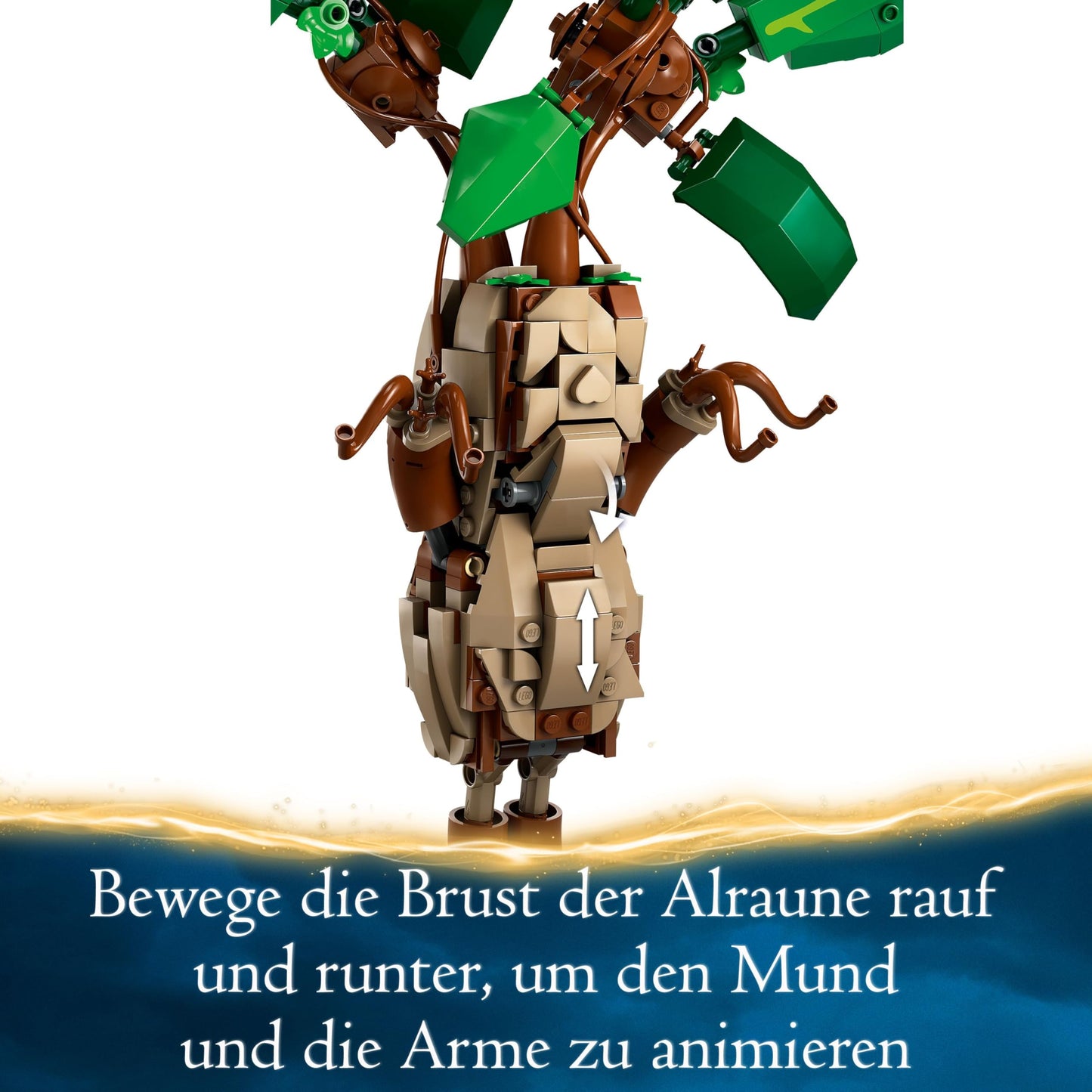 LEGO Harry Potter Mandrake Plant: Plant toy with pot, magical gift for girls, boys, and all fans, playset for imaginative kids, home decor 76433