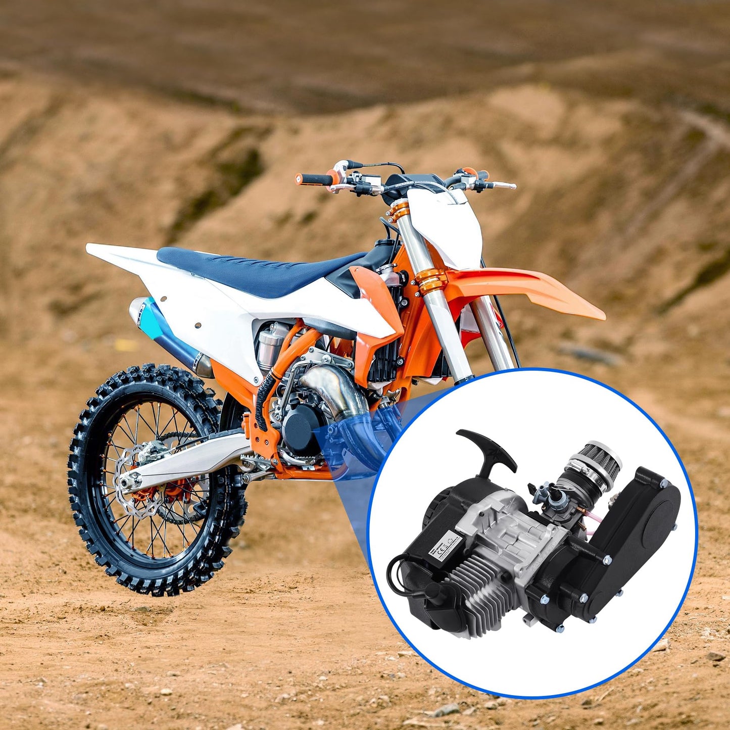 49cc 50cc 2 Stroke Engine Mini Engine Pocket Bike Engine for Dirt Bike Quad Pocket Bike