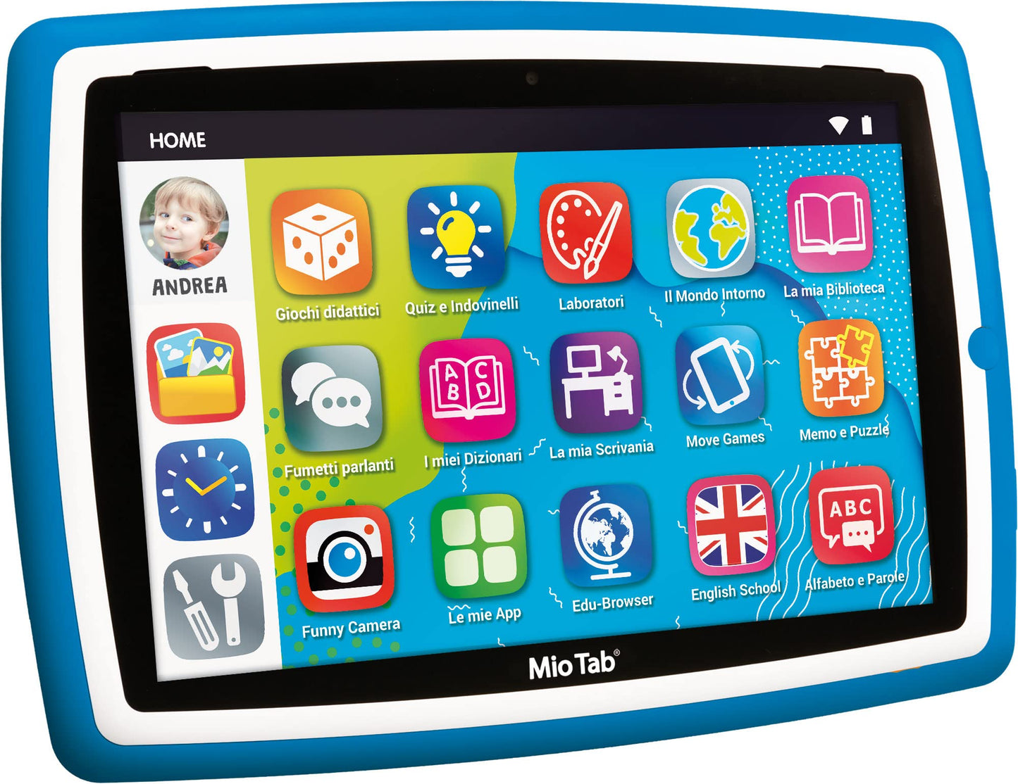 Lisciani Games LISCIANI-My Tab 10 Inch Tutor XL 2022, Kids 3-6 Years, Autonomous, Sensory Skills, Hand-Eye Coordination, Multicolor, 97043