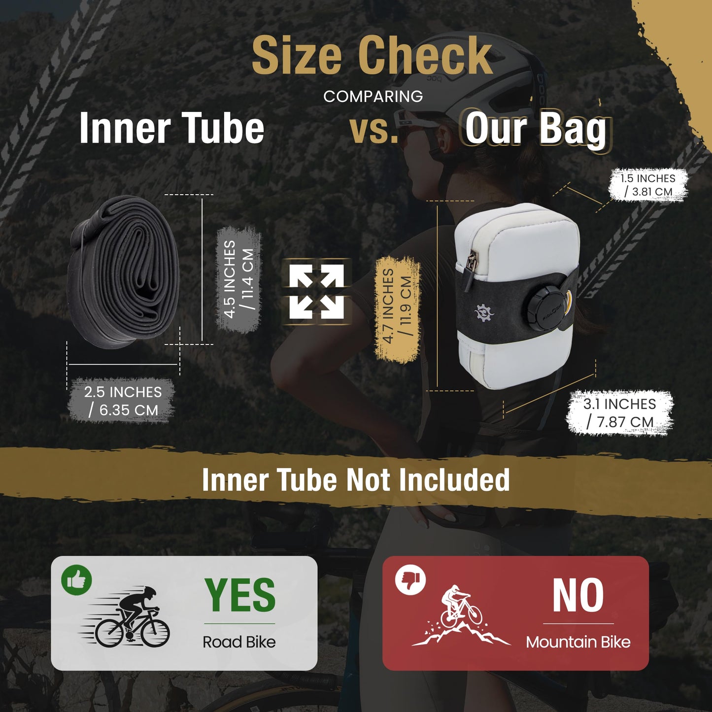 Lumiere & Co. Falcon Magnetic Saddle Bag - 0.37L | 5" x 3" x 1.5" | Slim minimalist design, quick magnetic buckle attachment | Road bike saddlebag (White, Ultra Small)