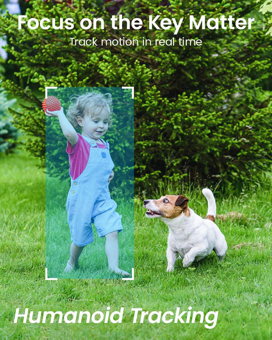 DEKCO 2K Outdoor WiFi Surveillance Camera, 350°/90° Rotatable WiFi Camera for Outdoor, 3MP WiFi Camera with Auto Tracking, 30m Color Night Vision, 2-Way Audio, IP66...