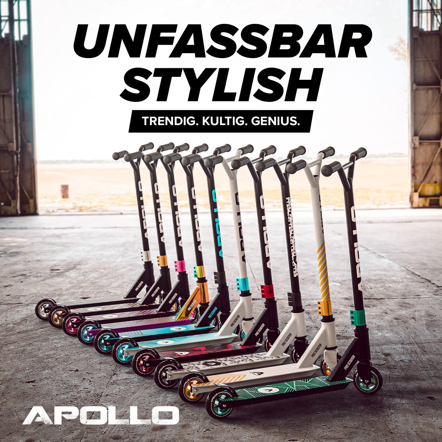 Apollo Stunt Scooter Genius Pro 4.0 - White Skull