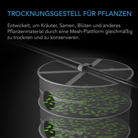 AC Infinity Herb Drying Rack, 6-tiered hanging net for plants, seeds, and buds, 24-inch diameter, fits in greenhouse tents, cabinets, hydroponics.