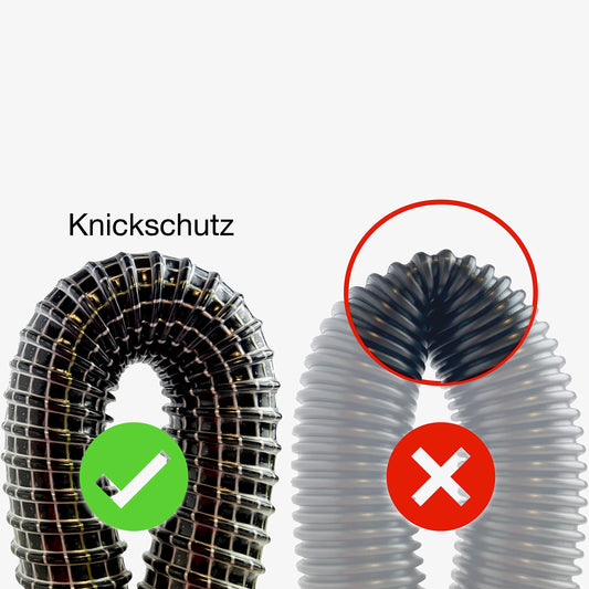 3m suction hose compatible with Kärcher ash vacuum AD2 AD3 AD4 heat-resistant vacuum cleaner hose with spiral braiding, alternative to original 4.440-046.3.