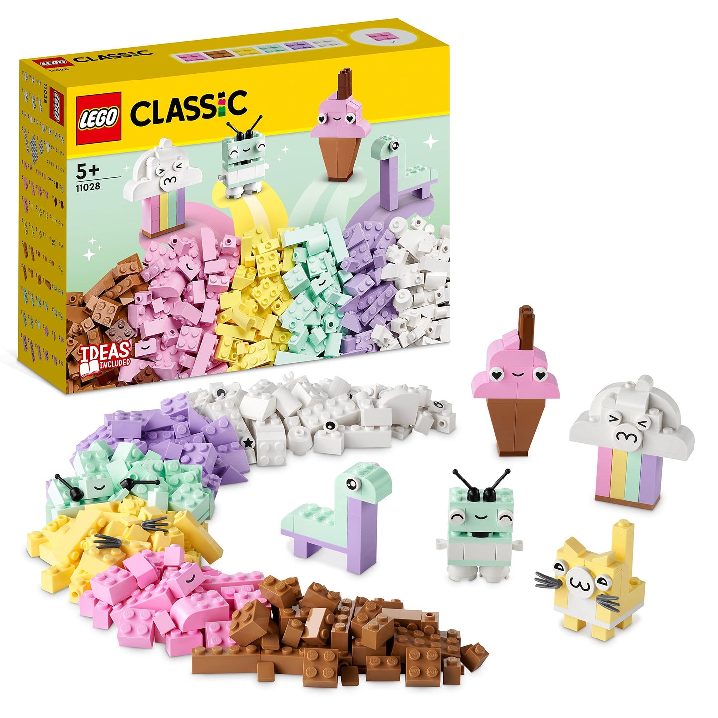 LEGO Classic Large Brick Box, Construction Toy & Classic Pastel Creative Building Set Brick Box, Construction Toy