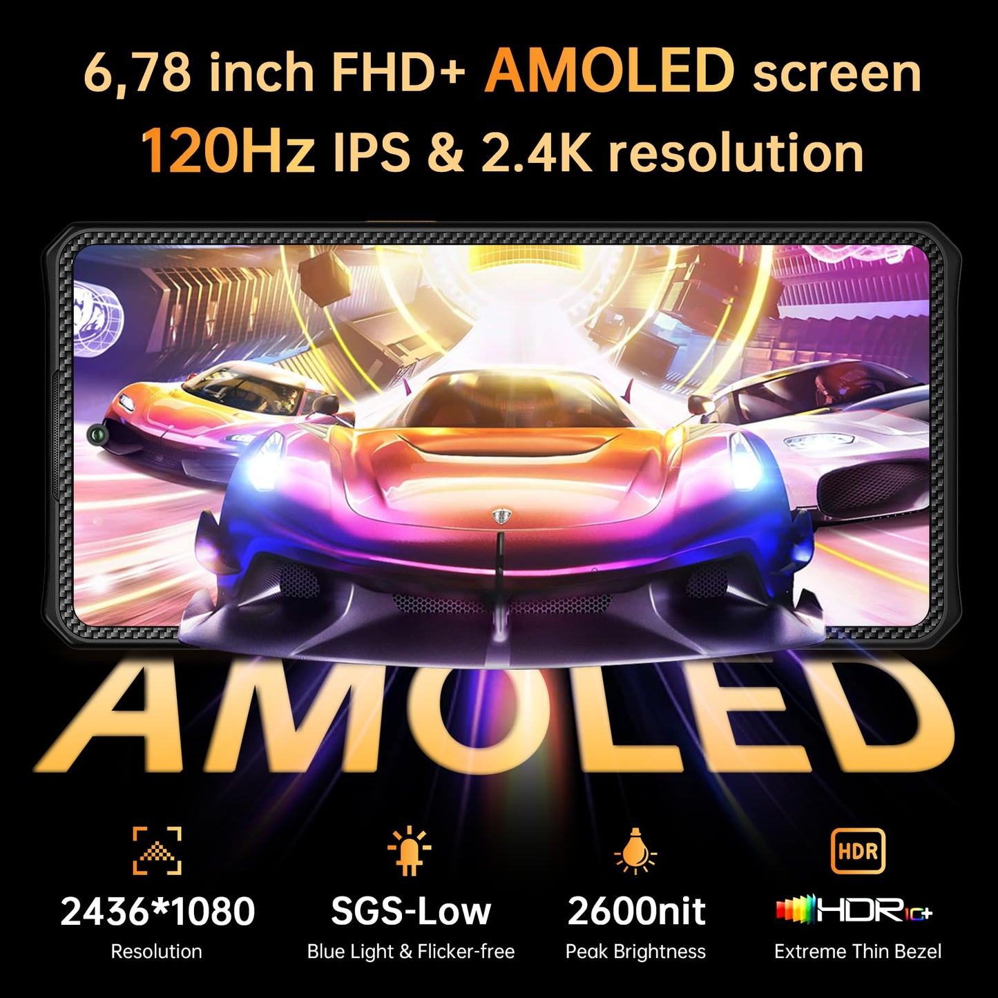 IIIF150 Air 2 Ultra Outdoor Smartphone 5G, 32(16+16) GB+512GB, 6.78" AMOLED/120Hz Outdoor Handy Ohne Vertrag, 108MP+64MP Nachtsicht, 65W/5000mAh, Android13 Rugged Baustellenhandy, Dual 5G SIM/NFC/OTG
