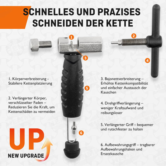 HENMI Chain Tool Bicycle, Chain Pliers, Chain Gauge, and 4 Pairs of Chain Locks Bicycle Chain Repair Set Pro for 6-12 Speed Bicycle Chain Tool.