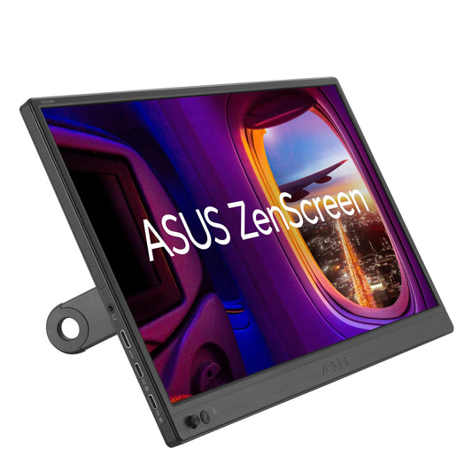 ASUS ZenScreen MB169CK - 15.6" portable USB monitor - Full HD 1920x1080, Dual Type-C, Mini HDMI, Auto-rotation, lightweight design, 360° kickstand, ZenScreen Sleeve - IPS panel, 16:9, anti-glare.