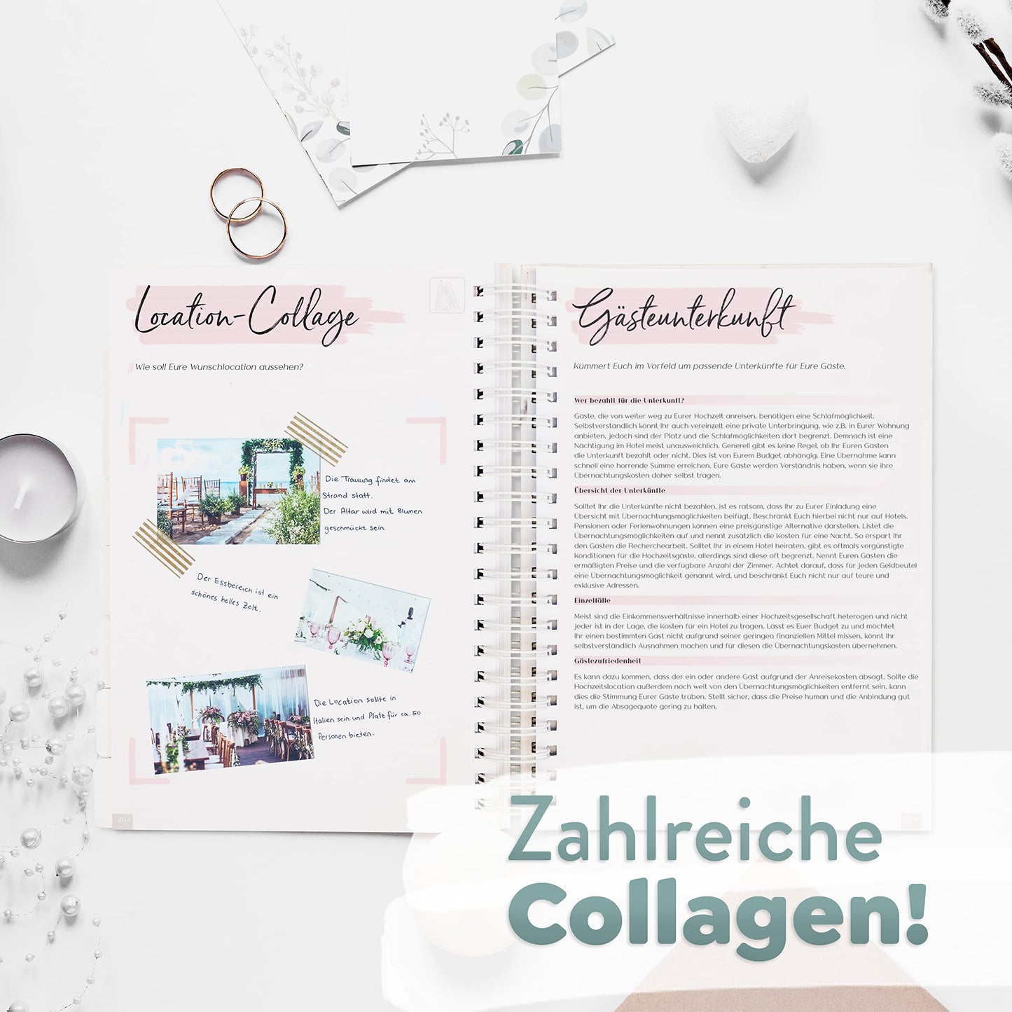 TWIVEE - The ultimate wedding planner - in German - over 200 pages - includes organizer and calendar - perfect gift for engagement - Wedding planning made easy.