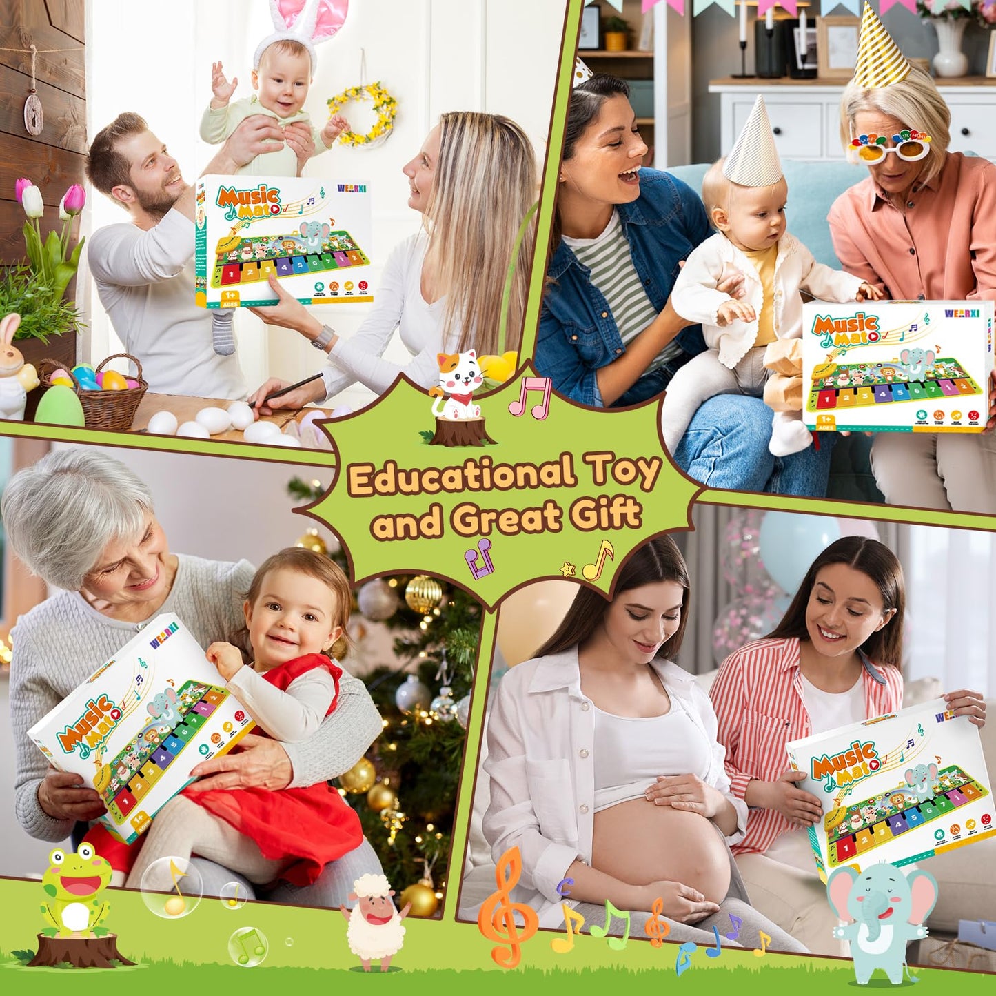 WEARXI Baby Toy for 1 Year Old Music Mat, Toys for 1 Year Old, Gift for 1 Year Old Boy Girl, Party Favor Birthday Gifts for Kids, Advent Calendar Fillers for Children.