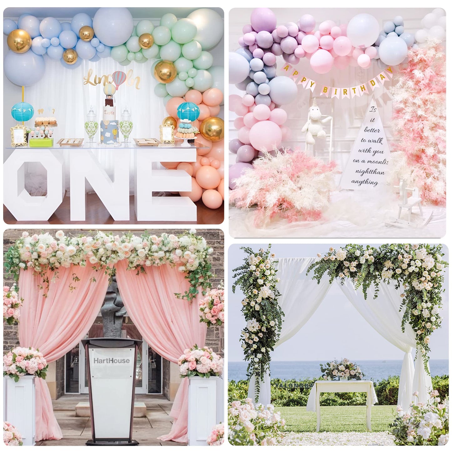 Fomcet 2.4 x 2.4m Wedding Arch Square Gold Adjustable Background Stand Metal Trellis Wedding with Base Portable Tube and Drapes for Birthday, Parties, Banquet Decorations