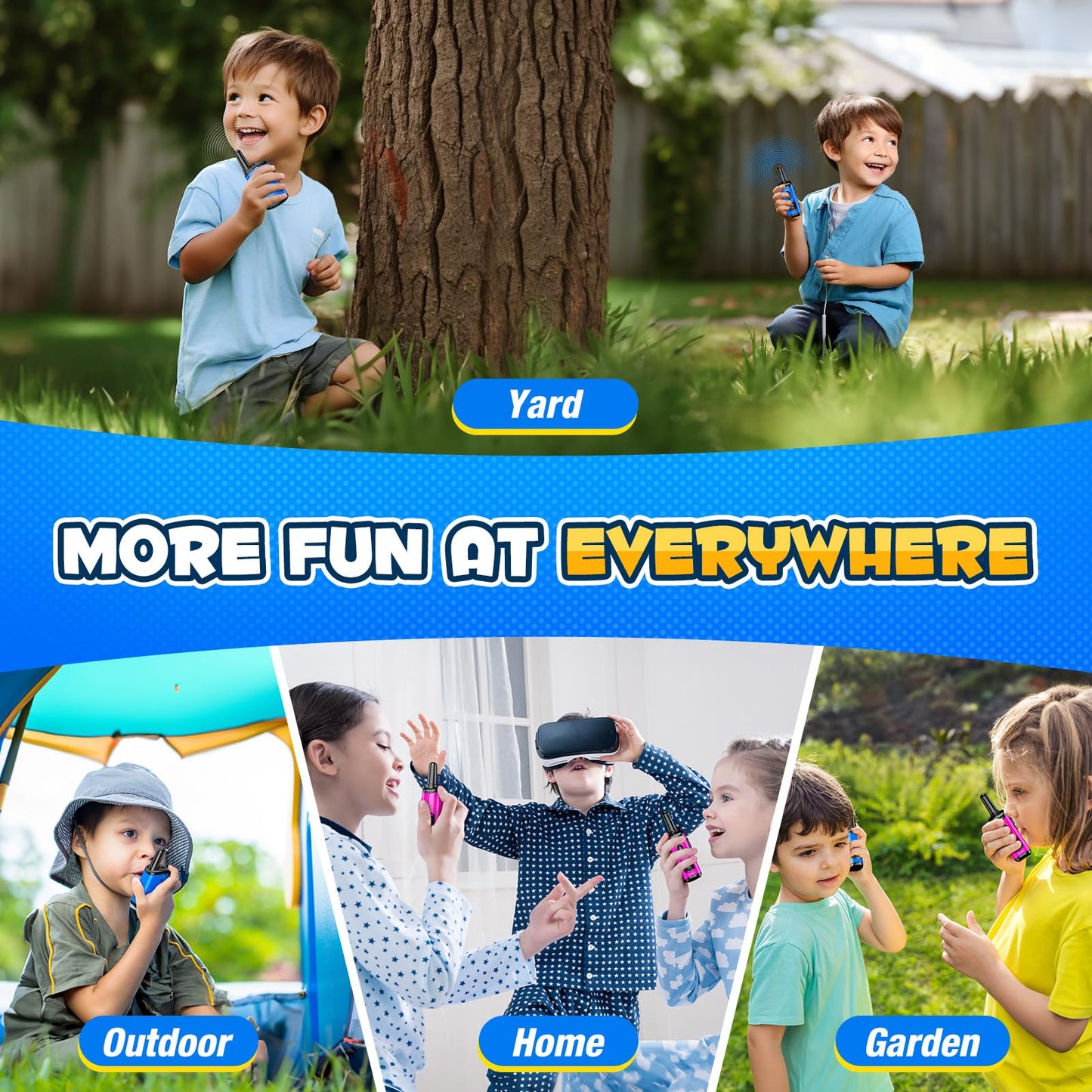 EUCOCO Toy for 3 4 5 6 7 8 Year Old Boys Girls, Walkie Talkie Game for 3-10 Year Old Girls Gifts 3-10 Year Old Boys Radios Birthday Present for Girls Toys for 4 Years Old