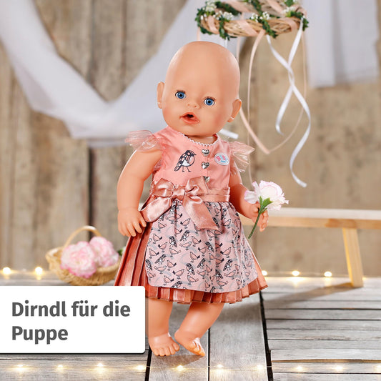 BABY born Dirndl, doll dress for 43cm dolls, 836828 Zapf Creation, Pink
