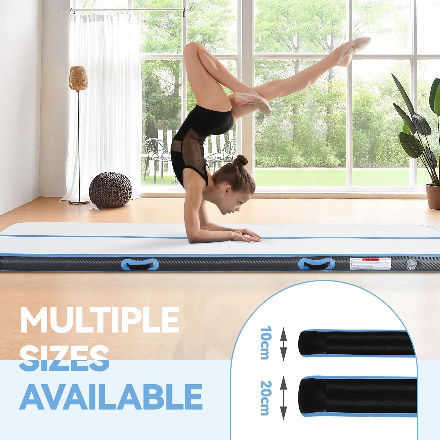 Airtrack mat with electric air pump 10cm high 3M tumbling mats Inflatable gymnastics mat Yoga mat Camping training mat