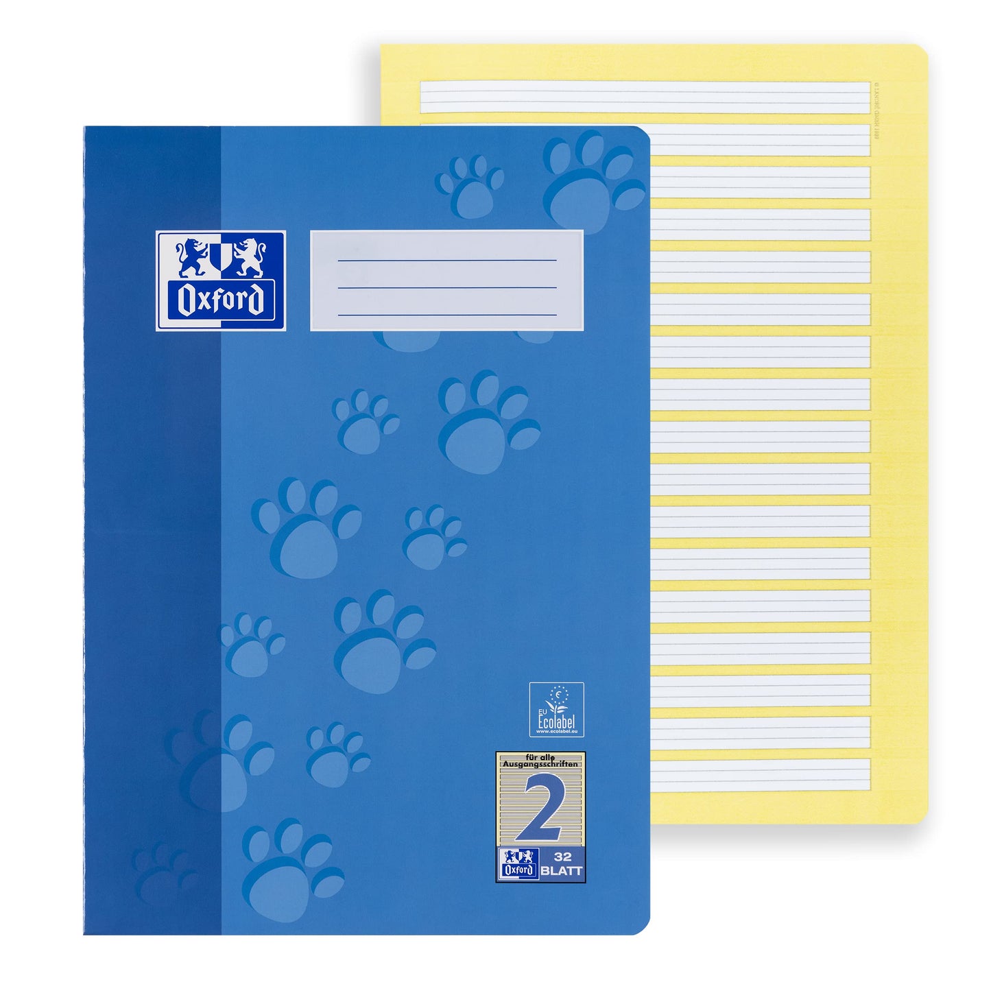 Oxford notebook A4, 32 pages, ruling 2, lined, pack of 10