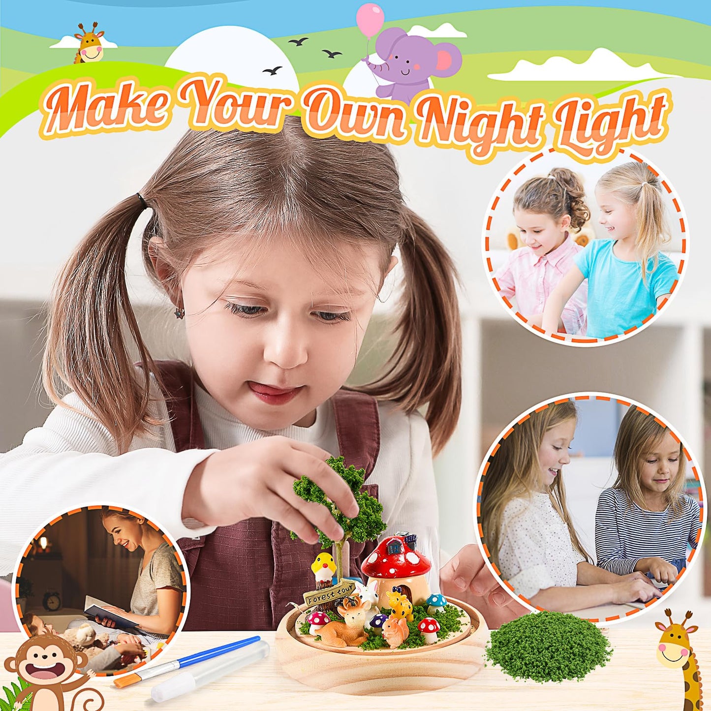 HappyGoLucky Toys for ages 3-12. Boys and girls, animal night light for kids. Easter gifts for children. Toys for ages 3-12. Boys, animals, small gifts.
