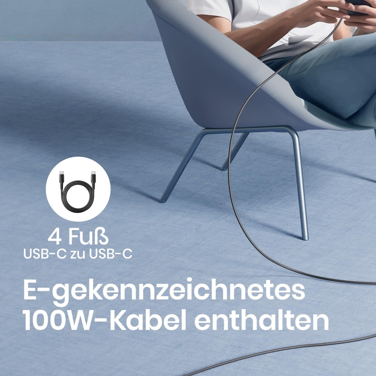 INIU 65W USB C Charger, GaN Ⅱ 2-Port USB C-USB A Wall Adapter GaN II Tech Fast Charger, Compact Space-saving, for MacBook iPad Pro/Air, iPhone 15 14 13 Pro Max, Galaxy S23, etc.