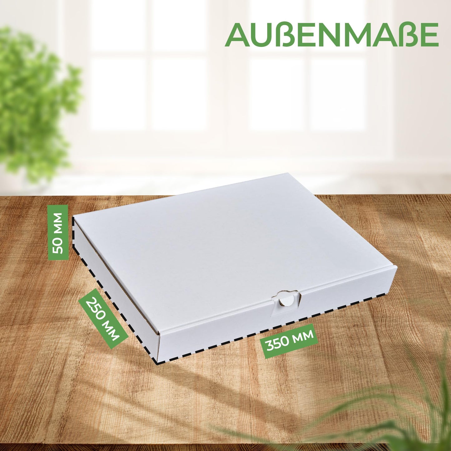 25 white Maxi Letter boxes 350 x 250 x 50 mm (25 pieces) DIN A4+ Maxi Letter shipping box Goods and book shipment with tab closure