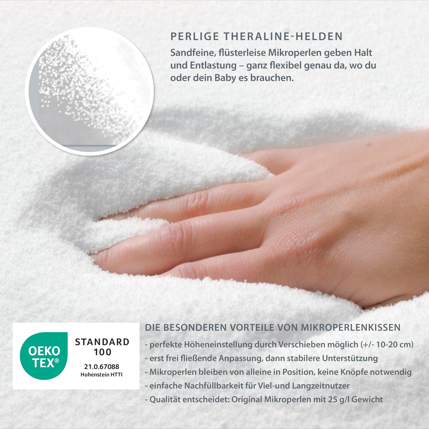 Theraline The Original Pregnancy Pillow & Nursing Pillow 190cm - Side Sleeper Pillow Nursing Pillow Microbeads - incl Nursing Pillow Cover Lavender Bamboo Collection