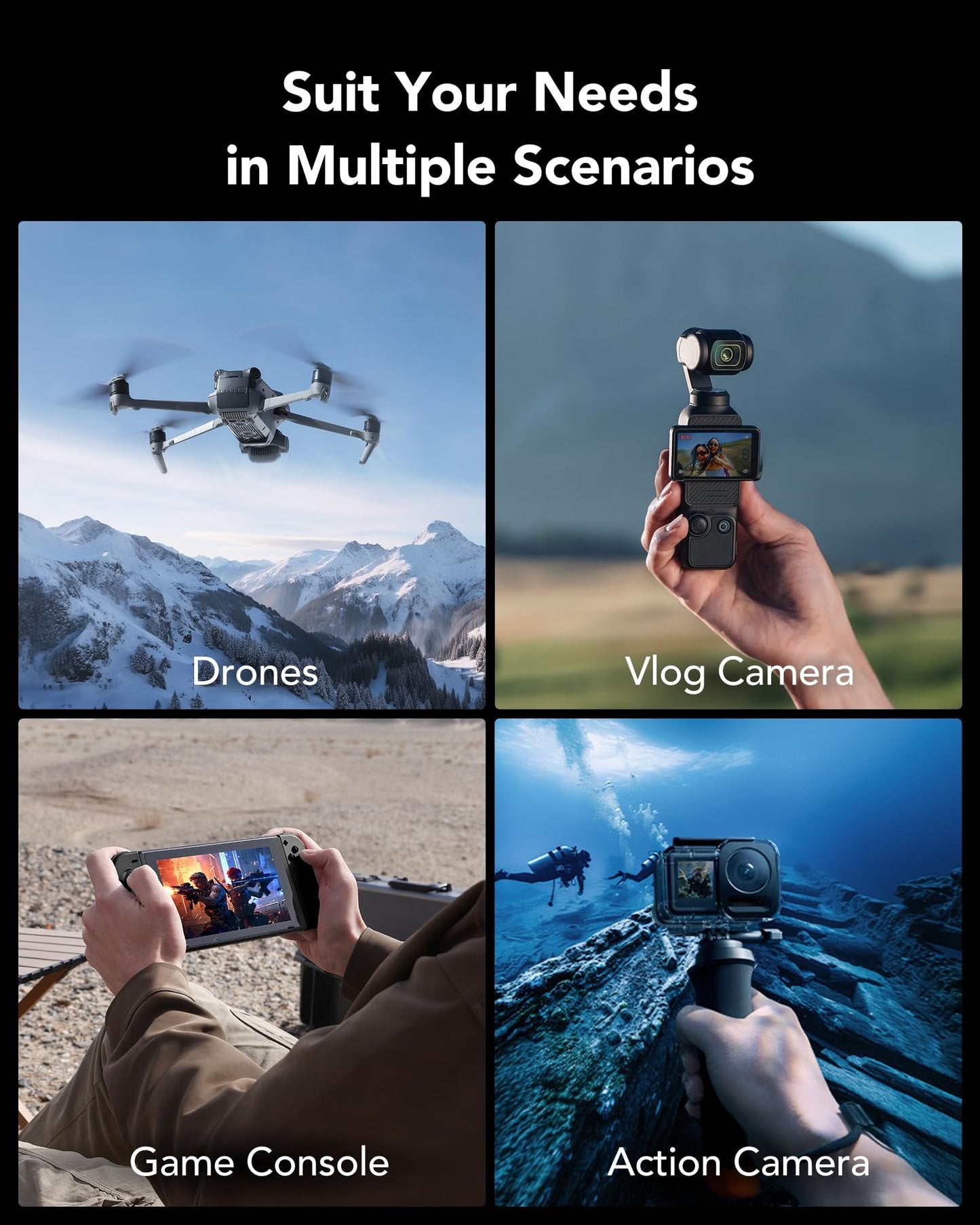 Lexar Silver Plus 256GB microSD card with up to 205MB/s, MicroSDXC UHS-I flash memory card with adapter, C10, U3, A2, V30, full HD, 4K UHD, high speed TF card for drone, action camera, handheld consoles.