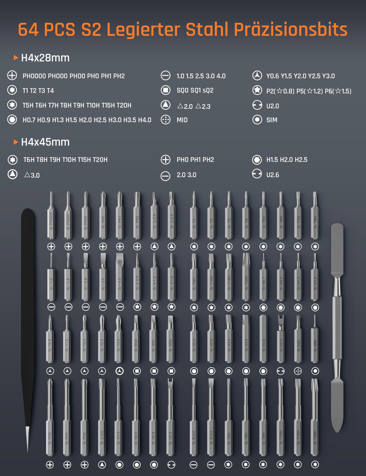 Mini electric screwdriver set, 70 in 1 battery screwdriver with 64 S2 magnetic steel bits, 5 torque settings, precision screwdriver kit suitable for repair for phone, laptop, camera, watches.