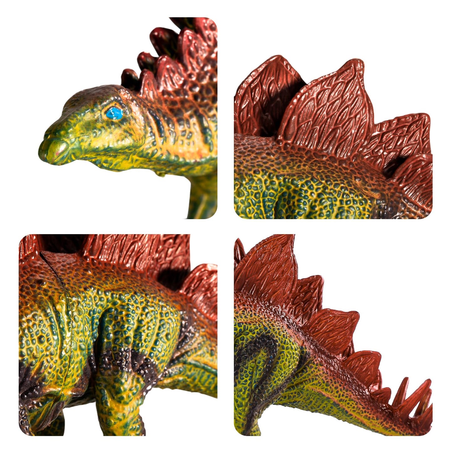 TEMI Dinosaur Toy Figure with Activity Play Mat & Trees, educational realistic Dinosaur playset to create a Dino World featuring T-Rex, Triceratops, Velociraptor for kids 3+