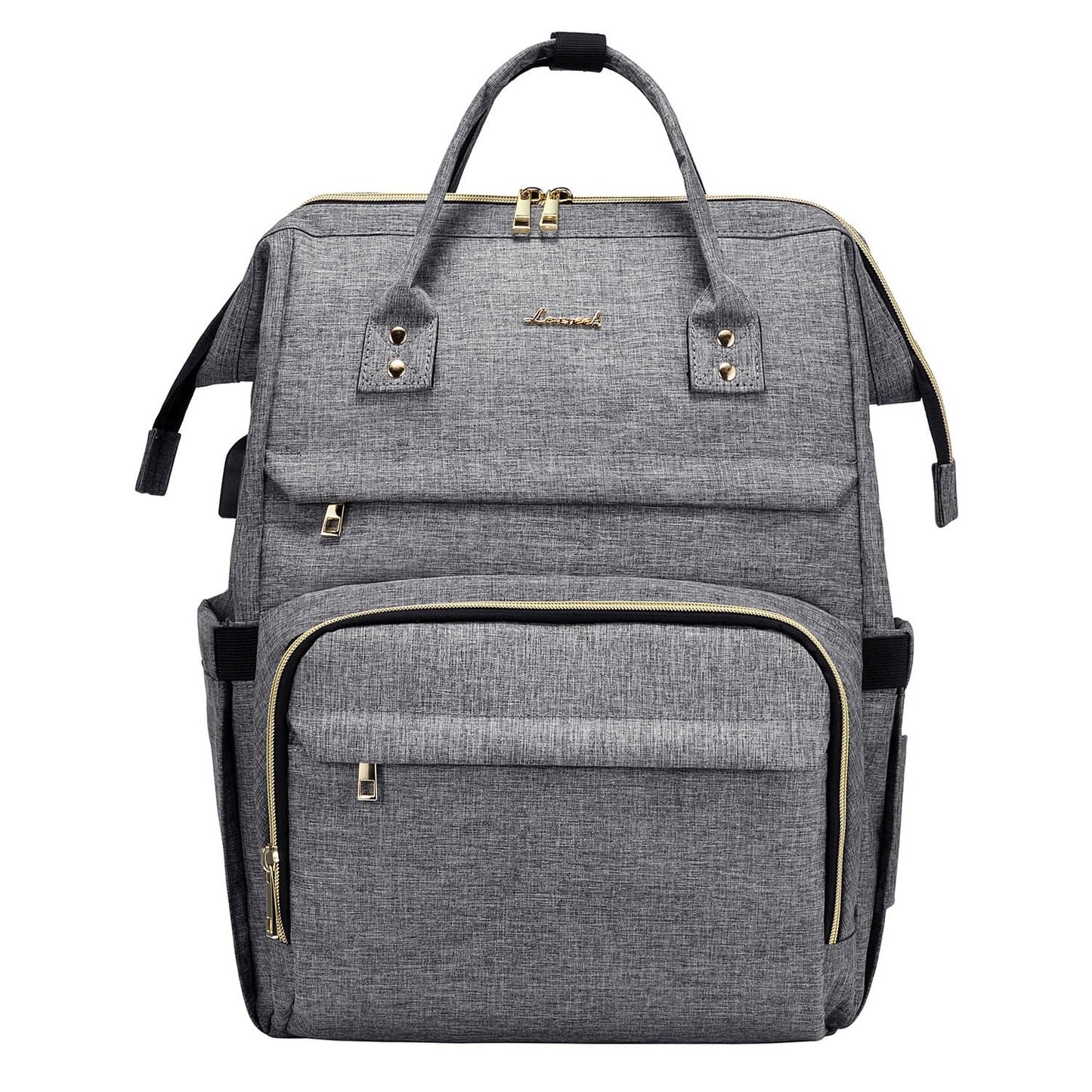 LOVEVOOK Laptop Backpack for Women 17 Inch, Waterproof Student Backpack with Handle, Large School Bag, for Business University Travel Work, Gray