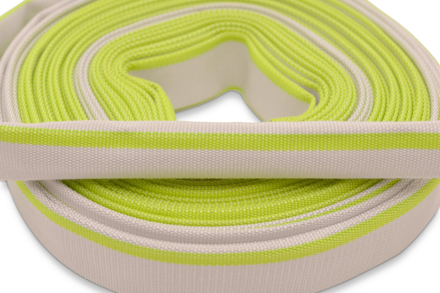 4 inches - 102 mm, 20m flat hose | construction hose | industrial hose | synthetic rubber, white with green, 10 bar, -20°C to +60°C