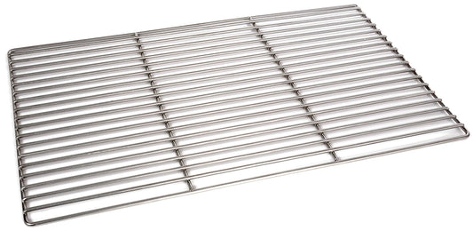 Massive stainless steel grill grate 67 x 40 cm, 6 mm thick, rust-free and electropolished.