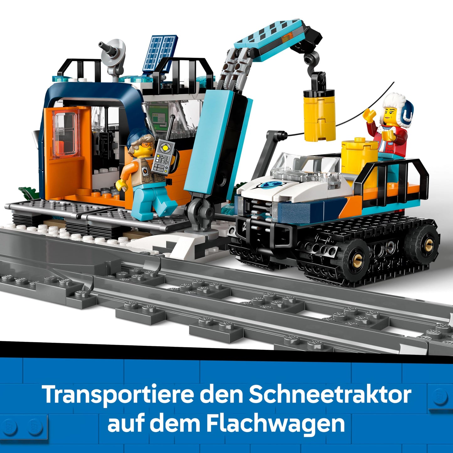 LEGO City Trains Arctic Polar Express - Toy with remote-controlled train - Snowplow, 22 track segments, 6 minifigures & rockslide function - Gift for boys & girls ages 7 and up - 60470
