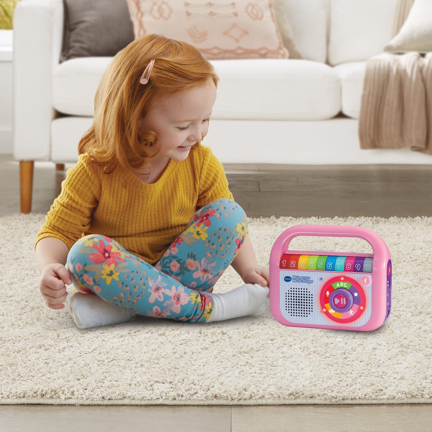 VTech Baby My First Music Player - With 40 songs, Bluetooth, and recording function - For children aged 2-5 years, Pink
