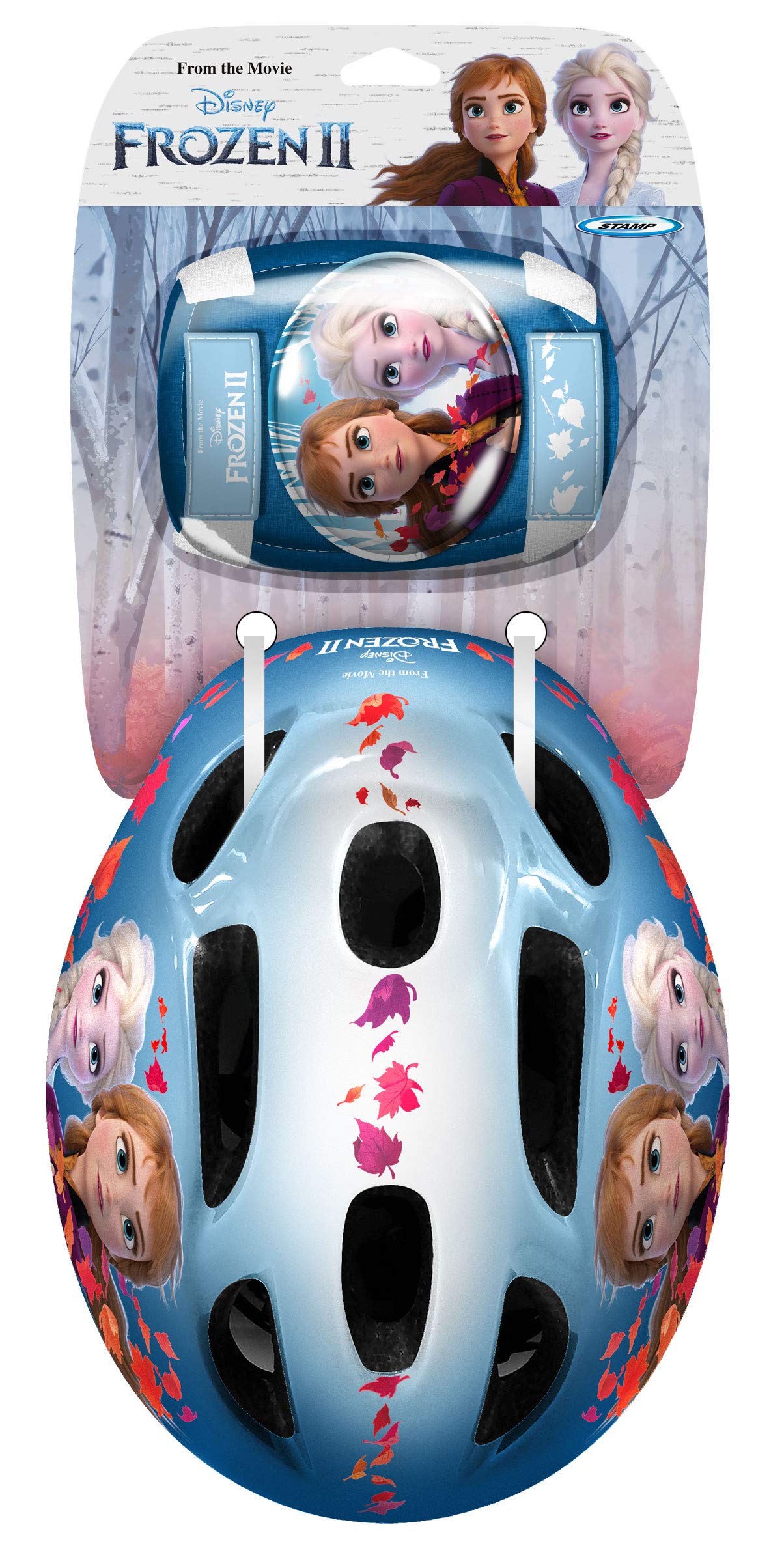 Helmet Girl Helmet Frozen 2 Helmet + Elbow and Knee Pads, Blue, One Size EU